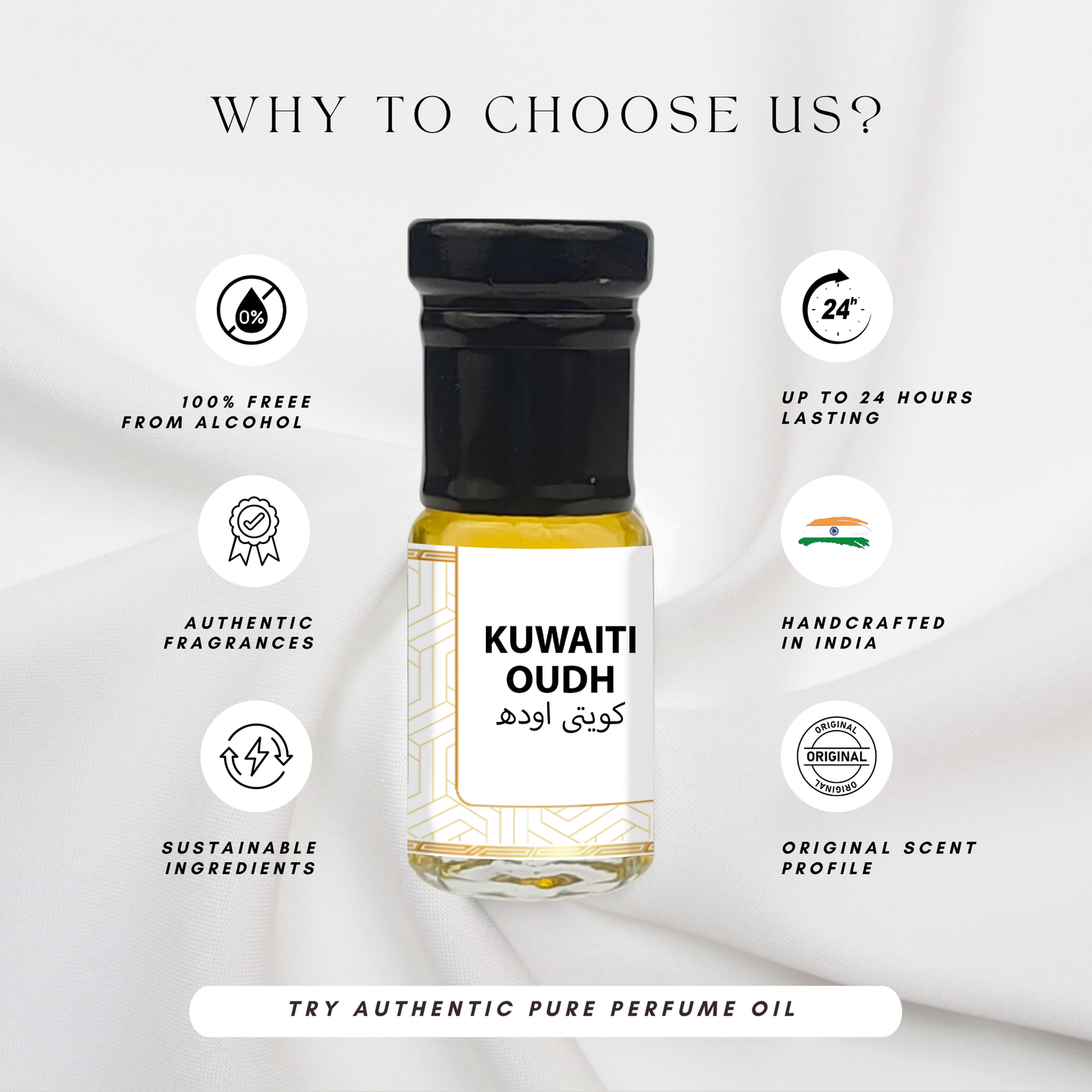 Kuwaiti Oudh Parfum Oil | Pure, Authentic & Undiluted